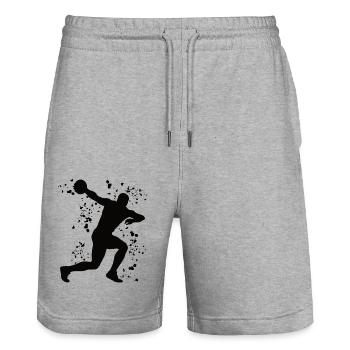 Lanceur de disque Lancer de disque Colorsplash - Short de jogging bio TRAINER Stanley/Stella unisexe - gris chiné - Devant - Nik (191cm) & Marisol (170cm)
