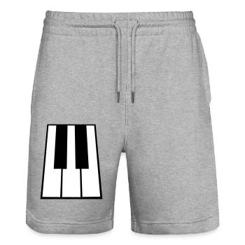 Piano Touches Instrument Jouant de la musique classique - Short de jogging bio TRAINER Stanley/Stella unisexe - gris chiné - Devant - Nik (191cm) & Marisol (170cm)