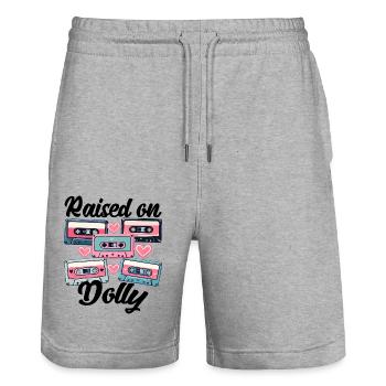 Cowboy Funny Women Hat Wild Western Rodeo Music - Stanley/Stella Trainer Unisex Organic Jogging Shorts - heather grey - Front - Nik (191cm) & Marisol (170cm)