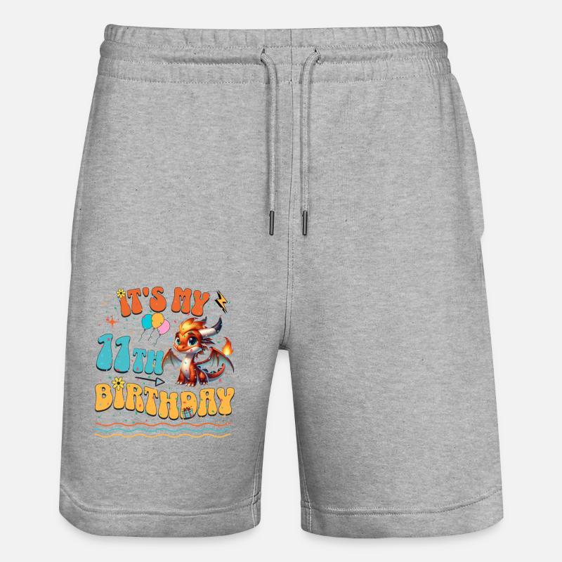 Dragon 11e anniversaire Dragon - Short de jogging bio TRAINER Stanley/Stella unisexe - gris chiné