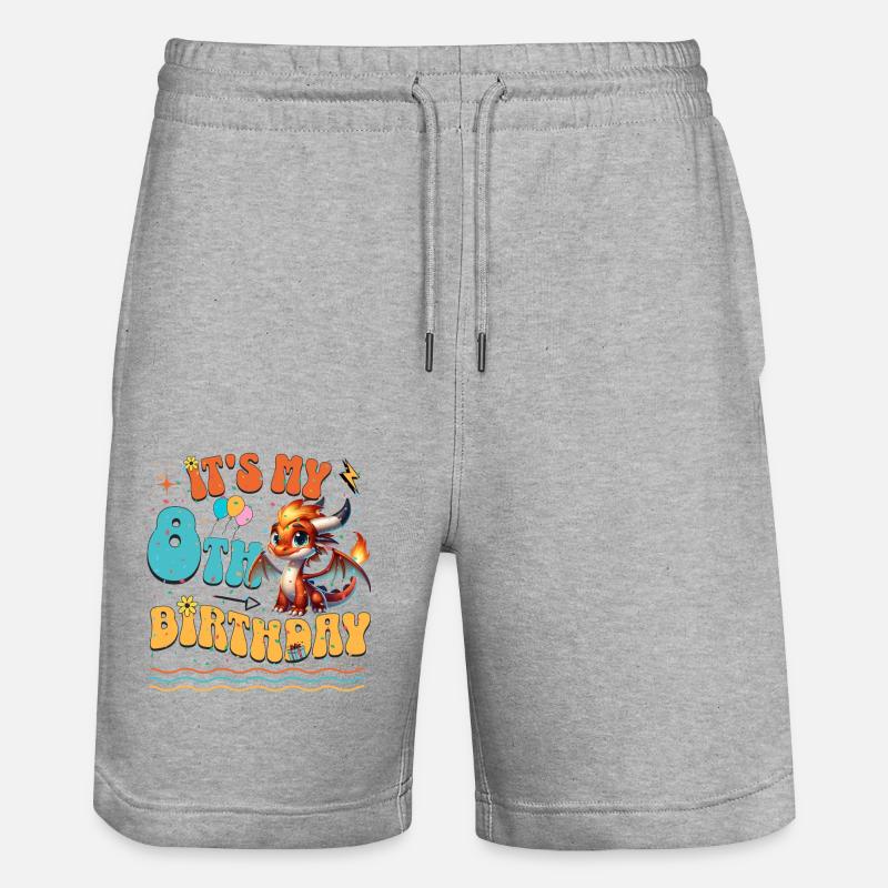 Dragon 8e anniversaire Dragon - Short de jogging bio TRAINER Stanley/Stella unisexe - gris chiné