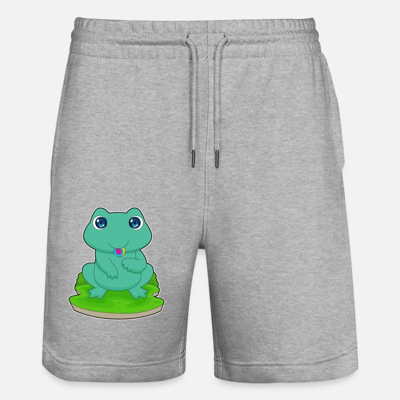 Sucette grenouille - Short de jogging bio TRAINER Stanley/Stella unisexe - gris chiné