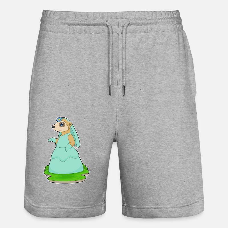 Suricate Voile de mariée Mariage - Short de jogging bio TRAINER Stanley/Stella unisexe - gris chiné