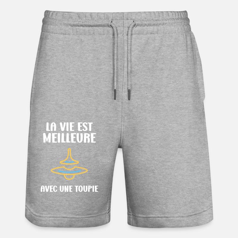toupie - Short de jogging bio TRAINER Stanley/Stella unisexe - gris chiné