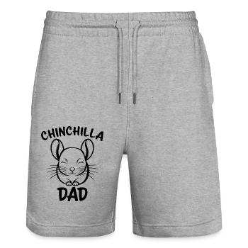 Chinchilla Spruch Dad Lustiges Chinchilla Geschenk - Stanley/Stella Unisex Bio Joggingshorts Trainer  - Grau meliert - Vorne - Nik (191cm) & Marisol (170cm)