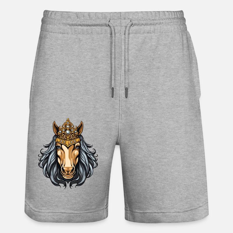 Couronne de cheval - Short de jogging bio TRAINER Stanley/Stella unisexe - gris chiné