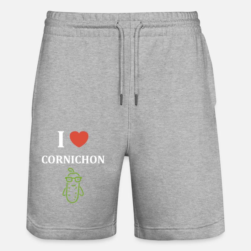 cornichon - Short de jogging bio TRAINER Stanley/Stella unisexe - gris chiné