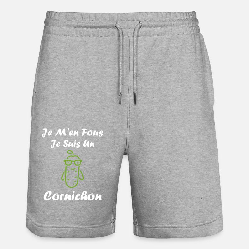 cornichon - Short de jogging bio TRAINER Stanley/Stella unisexe - gris chiné