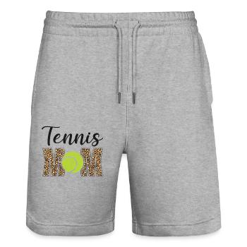 Drôle de joueur de tennis raquette maman - Short de jogging bio TRAINER Stanley/Stella unisexe - gris chiné - Devant - Nik (191cm) & Marisol (170cm)