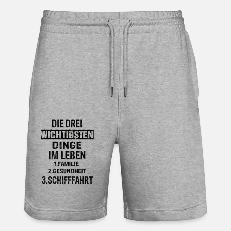 Schifffahrt - Stanley/Stella Unisex Bio Joggingshorts Trainer  - Grau meliert