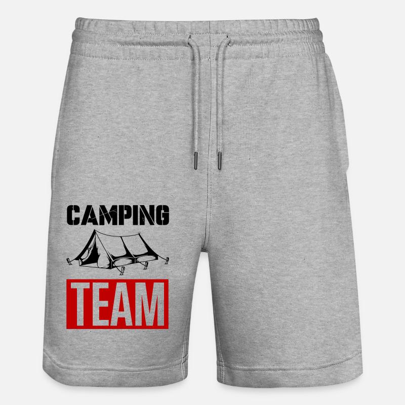 L’équipe du camping - Short de jogging bio TRAINER Stanley/Stella unisexe - gris chiné