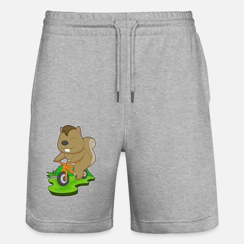Vélo écureuil - Short de jogging bio TRAINER Stanley/Stella unisexe - gris chiné