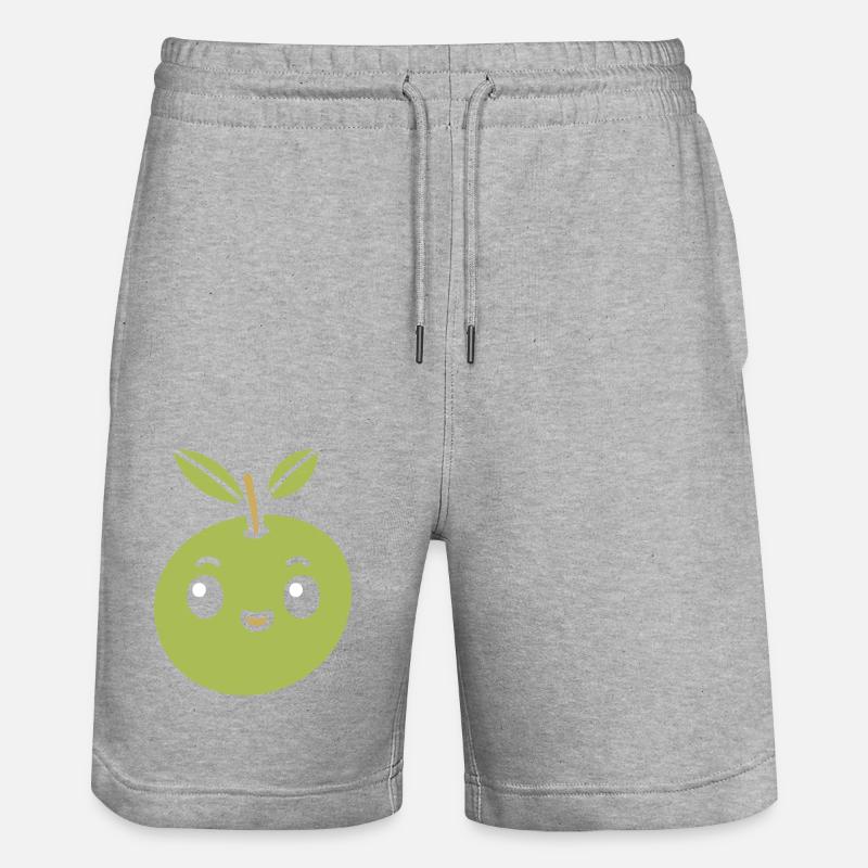 Olive - Stanley/Stella Unisex Bio Joggingshorts Trainer  - Grau meliert