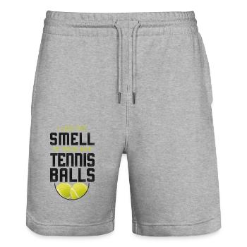 Funny Tennis Player Racket I Love - Stanley/Stella Unisex Bio Joggingshorts Trainer  - Grau meliert - Vorne - Nik (191cm) & Marisol (170cm)