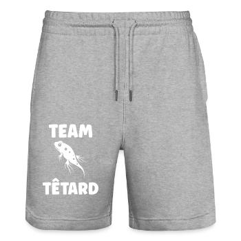 Têtard - Short de jogging bio TRAINER Stanley/Stella unisexe - gris chiné - Devant - Nik (191cm) & Marisol (170cm)