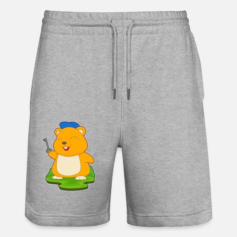 Clé du hamster - Short de jogging bio TRAINER Stanley/Stella unisexe - gris chiné