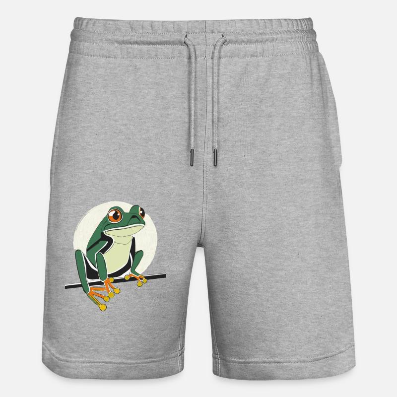 Grenouille - Short de jogging bio TRAINER Stanley/Stella unisexe - gris chiné