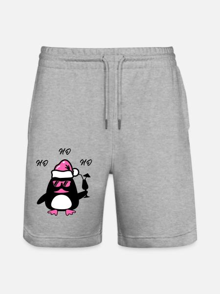 Beach Duck Christmas - Stanley/Stella Trainer Unisex Organic Jogging Shorts - heather grey