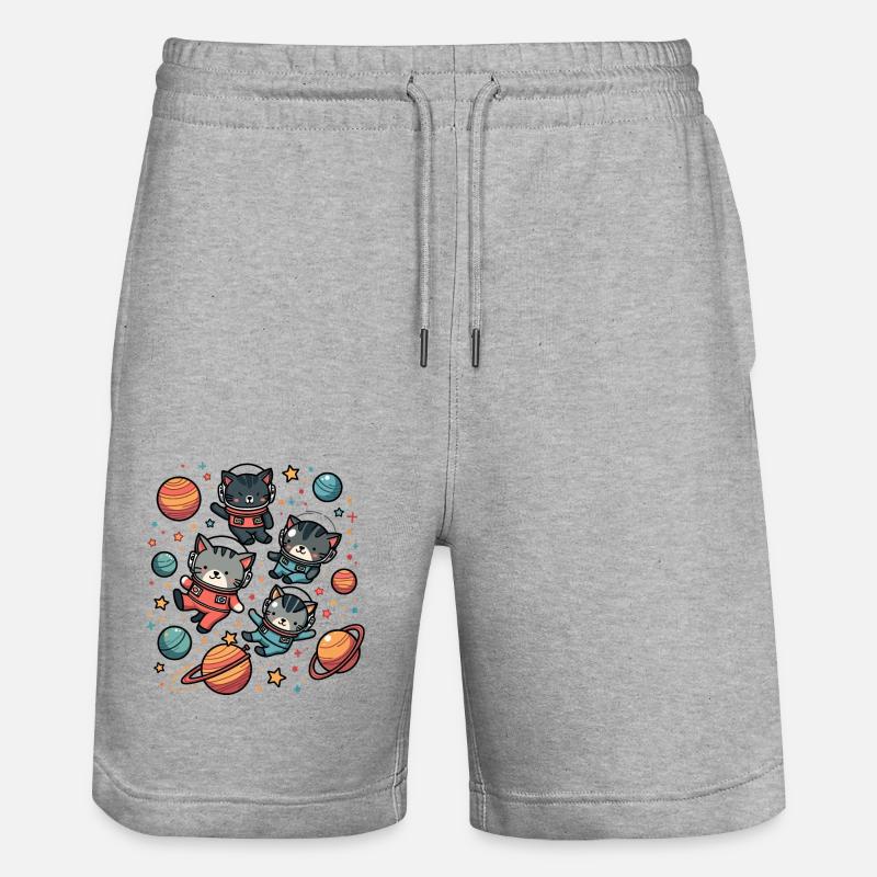 ASTROCATS - Short de jogging bio TRAINER Stanley/Stella unisexe - gris chiné