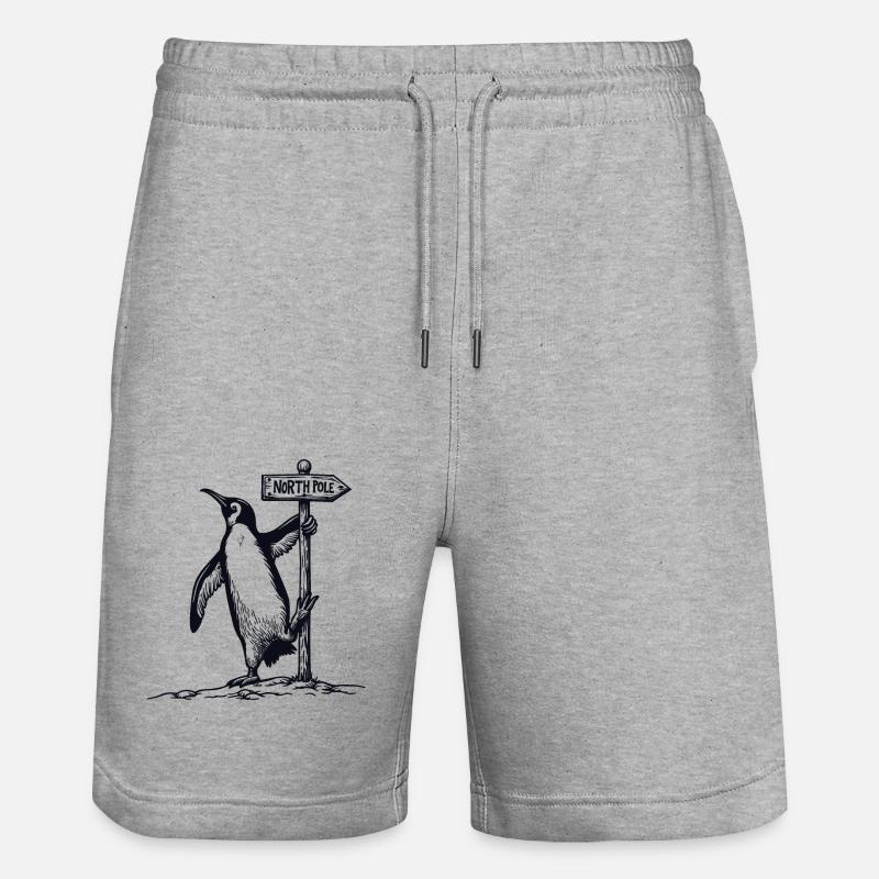 PINGOUIN - Short de jogging bio TRAINER Stanley/Stella unisexe - gris chiné
