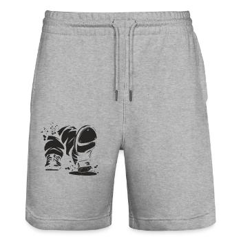 Tap Dancers Tap Dancing Kids Tap Dance - Stanley/Stella Trainer Unisex Organic Jogging Shorts - heather grey - Front - Nik (191cm) & Marisol (170cm)