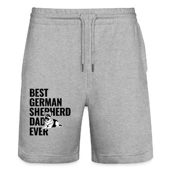 Bester Deutscher Schäferhund Vater aller Zeiten Hundeliebhaber GSD - Stanley/Stella Unisex Bio Joggingshorts Trainer  - Grau meliert - Vorne - Nik (191cm) & Marisol (170cm)