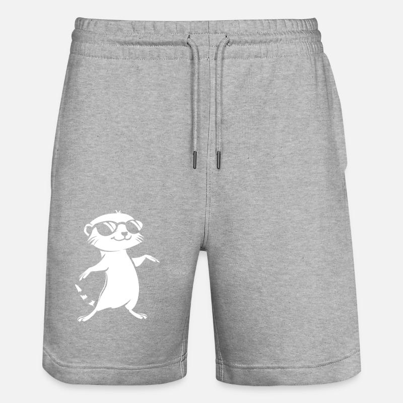 Erdmännchen - Stanley/Stella Unisex Bio Joggingshorts Trainer  - Grau meliert