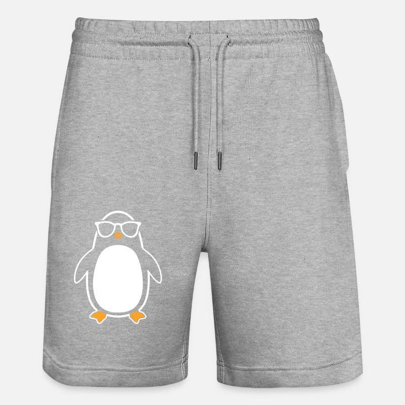 Pinguin - Stanley/Stella Unisex Bio Joggingshorts Trainer  - Grau meliert