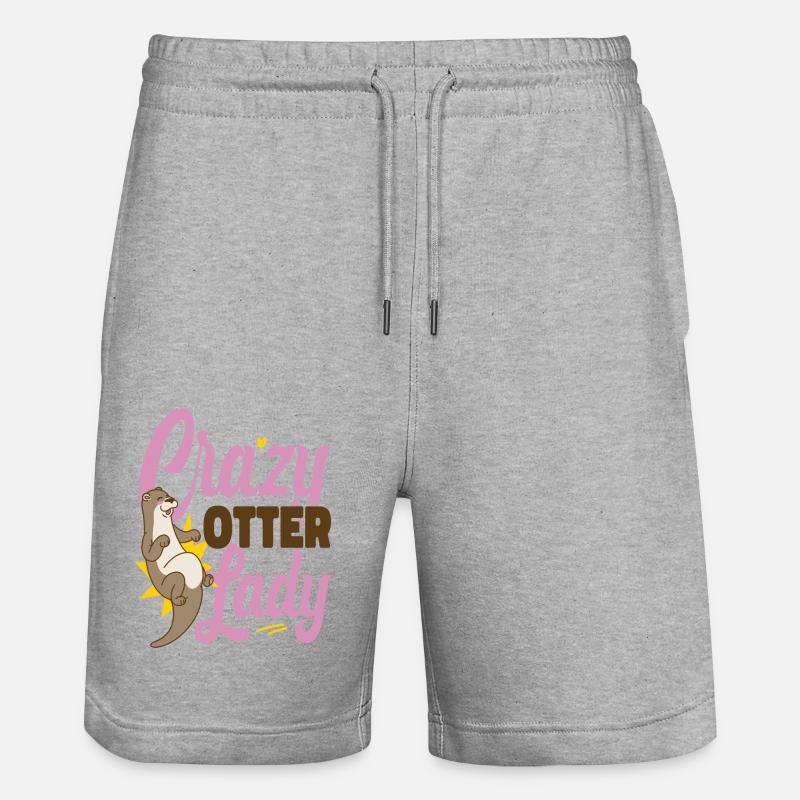 Loutre folle loutre dame - Short de jogging bio TRAINER Stanley/Stella unisexe - gris chiné