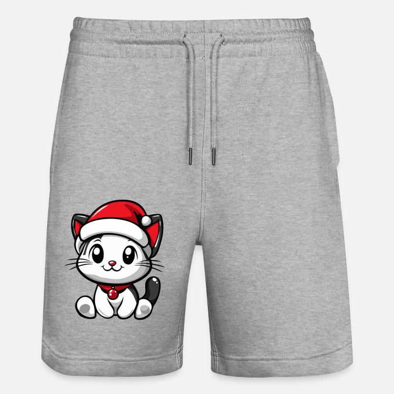 Noël chat - Short de jogging bio TRAINER Stanley/Stella unisexe - gris chiné