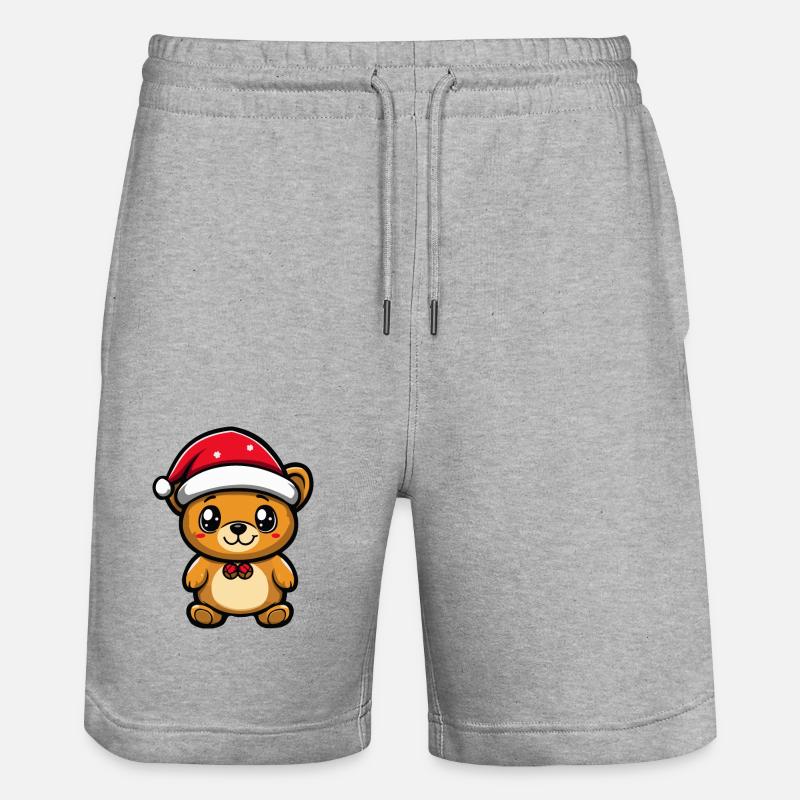 Noël de l’ours - Short de jogging bio TRAINER Stanley/Stella unisexe - gris chiné