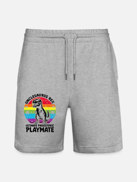 Unclesaurus Rex Ultimativ forhistorisk legekammerat Dino - Stanley/Stella Trainer økologiske unisex joggingshorts - grå meleret