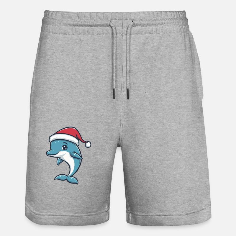 Noël dauphin - Short de jogging bio TRAINER Stanley/Stella unisexe - gris chiné