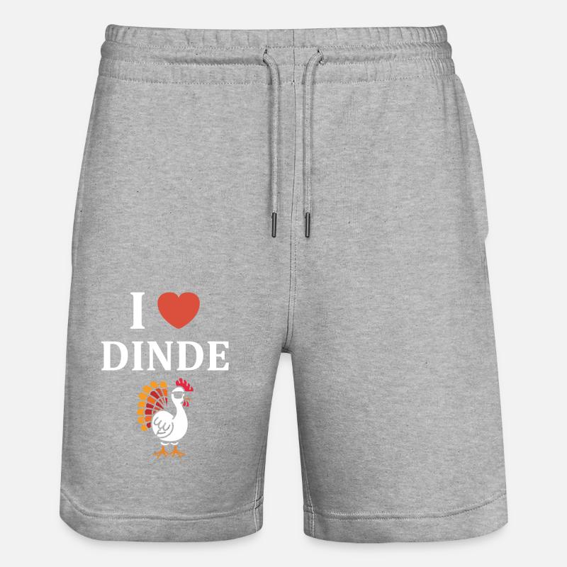 Dinde - Short de jogging bio TRAINER Stanley/Stella unisexe - gris chiné