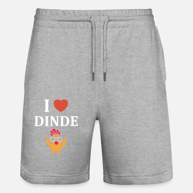 Dinde - Short de jogging bio TRAINER Stanley/Stella unisexe - gris chiné