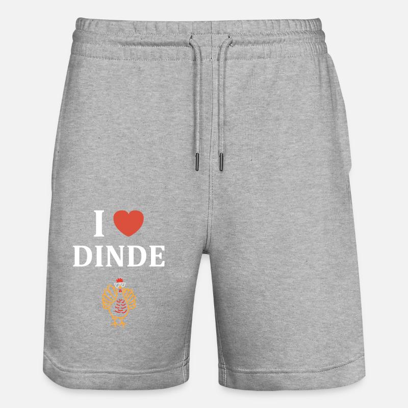 Dinde - Short de jogging bio TRAINER Stanley/Stella unisexe - gris chiné