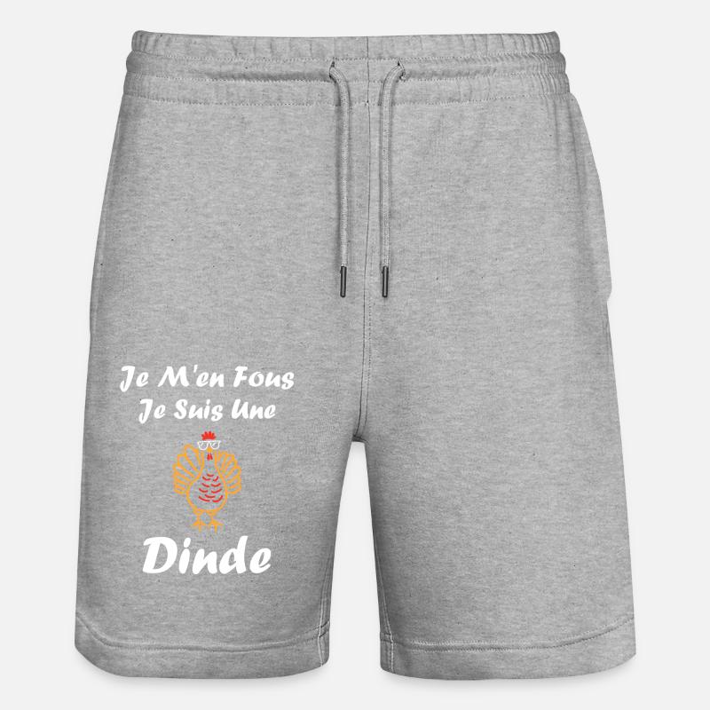 Dinde - Short de jogging bio TRAINER Stanley/Stella unisexe - gris chiné
