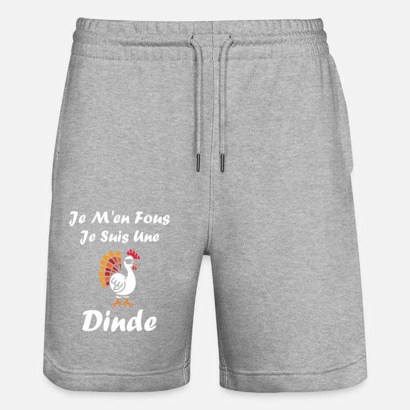 Dinde - Short de jogging bio TRAINER Stanley/Stella unisexe - gris chiné