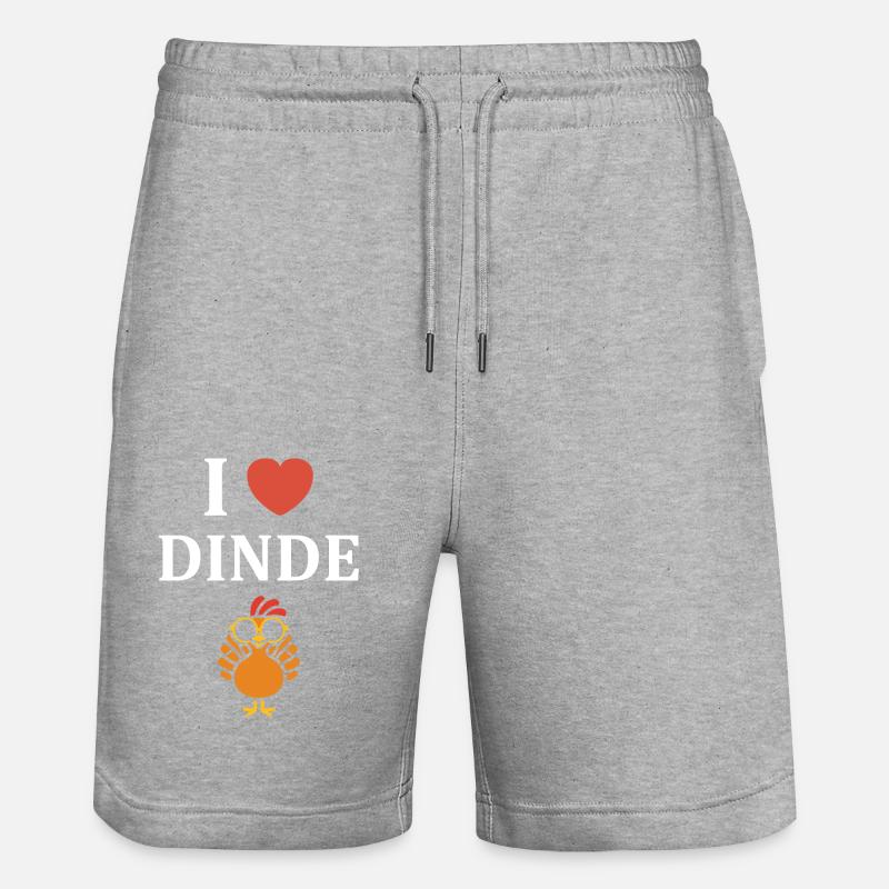 Dinde - Short de jogging bio TRAINER Stanley/Stella unisexe - gris chiné