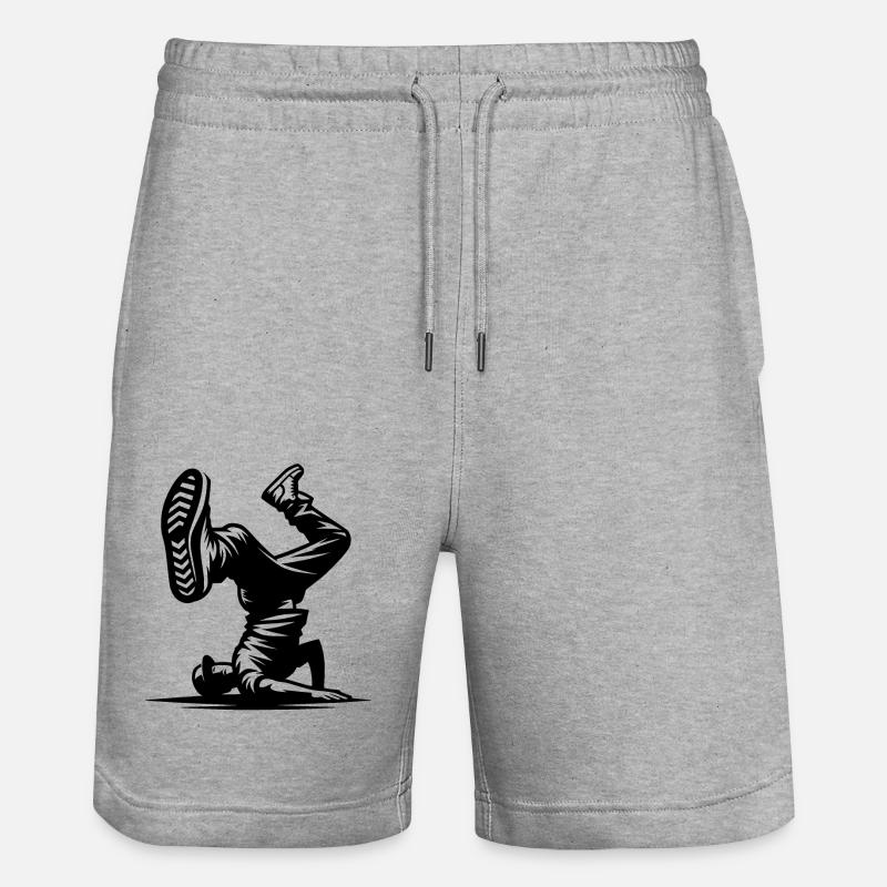 Breakdance - Short de jogging bio TRAINER Stanley/Stella unisexe - gris chiné