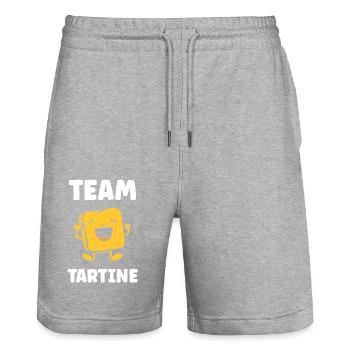 Tartine - Short de jogging bio TRAINER Stanley/Stella unisexe - gris chiné - Devant - Nik (191cm) & Marisol (170cm)