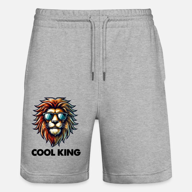 roi lion - Short de jogging bio TRAINER Stanley/Stella unisexe - gris chiné