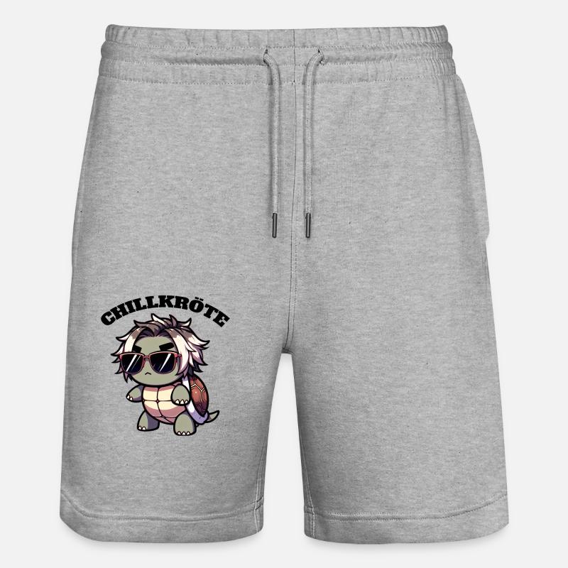 Chill Toad Turtle - Stanley/Stella Trainer Unisex Organic Jogging Shorts - heather grey