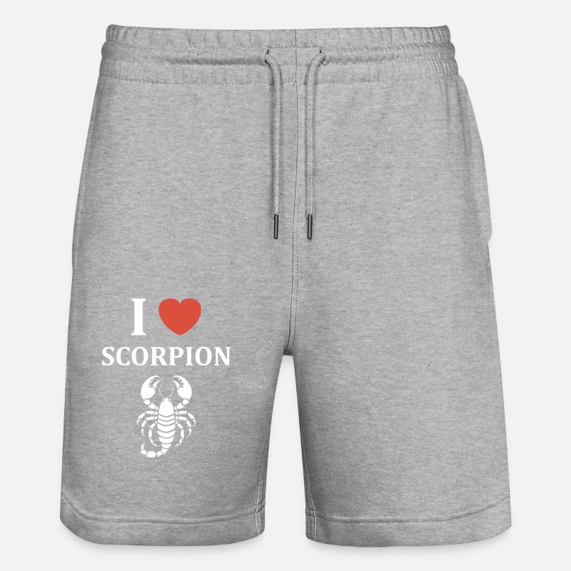scorpion - Stanley/Stella Trainer Unisex Organic Jogging Shorts - heather grey