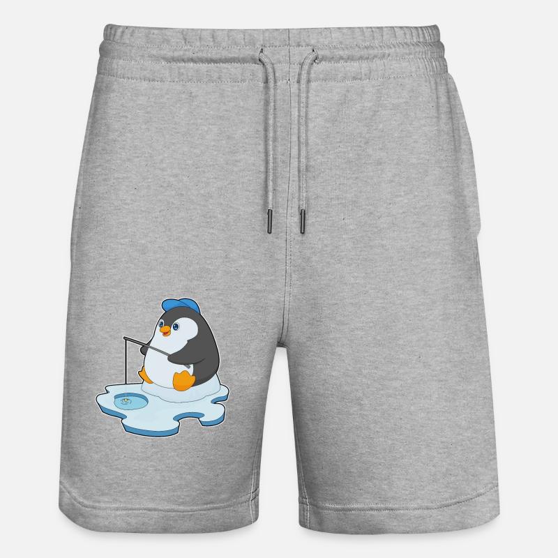 Pingouin Pêcheur Ange Pêche - Short de jogging bio TRAINER Stanley/Stella unisexe - gris chiné