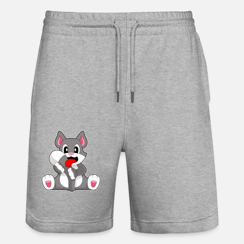 Langue de chat - Short de jogging bio TRAINER Stanley/Stella unisexe - gris chiné