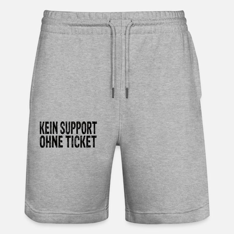 Pas d’assistance sans ticket - Short de jogging bio TRAINER Stanley/Stella unisexe - gris chiné