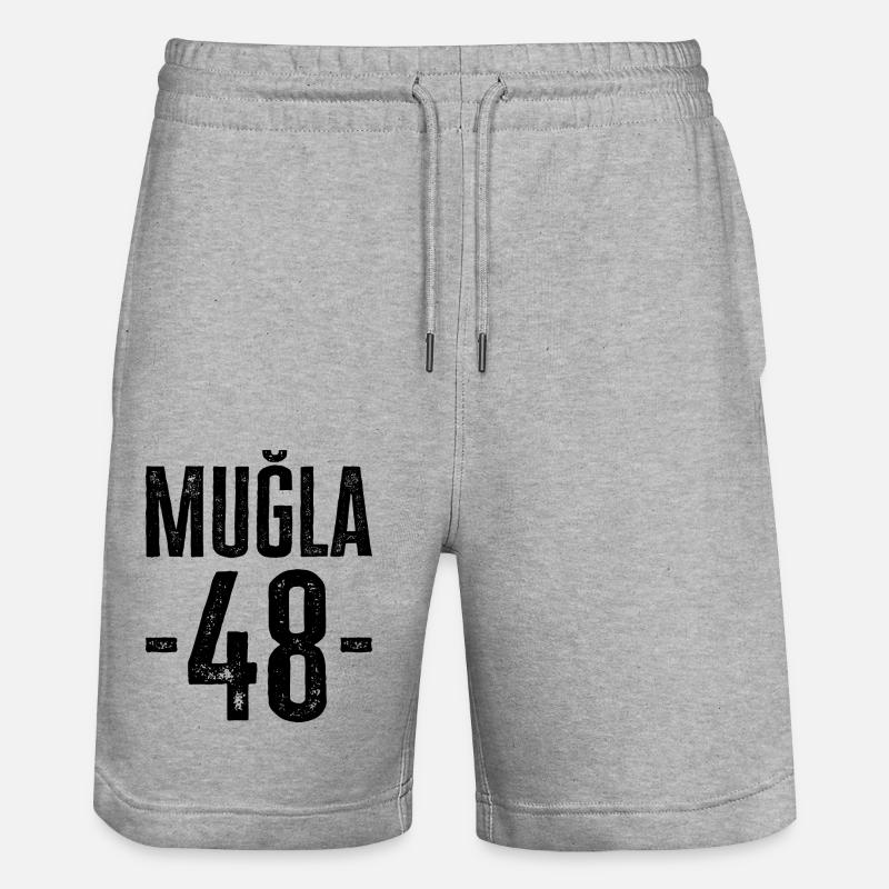 Muğla 48 – Beauté de Türkiye - Short de jogging bio TRAINER Stanley/Stella unisexe - gris chiné