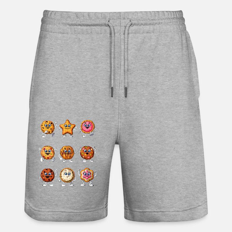 Biscuits amusants - Short de jogging bio TRAINER Stanley/Stella unisexe - gris chiné