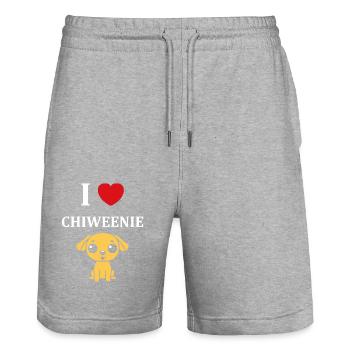 Chiweenie - Short de jogging bio TRAINER Stanley/Stella unisexe - gris chiné - Devant - Nik (191cm) & Marisol (170cm)